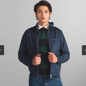 Members Only Men’s Classic Iconic Racer Bomber Jacket Navy Blue Size XL